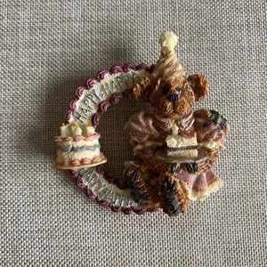 Boyds Bears Bearwear Vintage Pin Brooch Resin Happ